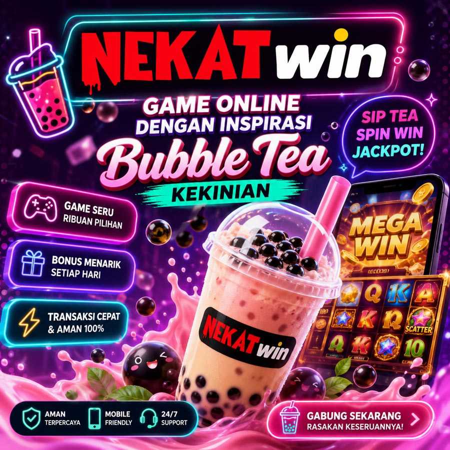 Suasana game online NEKATWIN dengan inspirasi bubble tea kekinian bernuansa boba drink dan milk tea