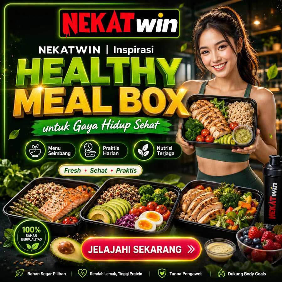 Healthy meal box NEKATWIN berisi menu bergizi seimbang untuk gaya hidup sehat