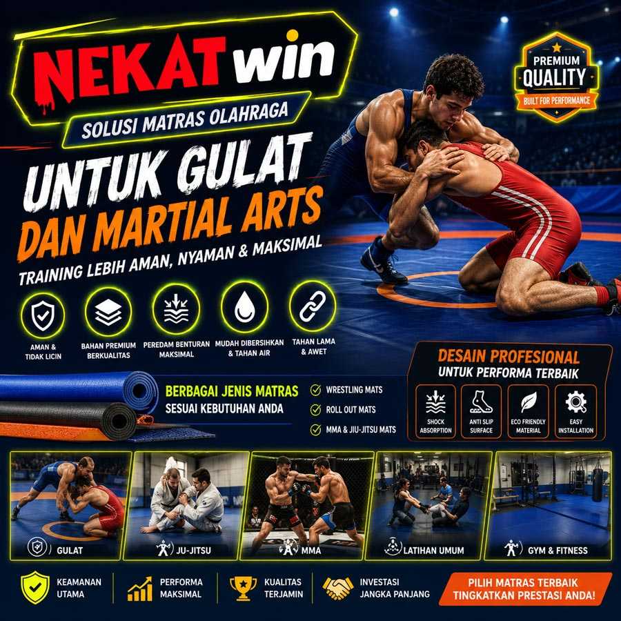 Matras olahraga NEKATWIN untuk latihan gulat dan martial arts