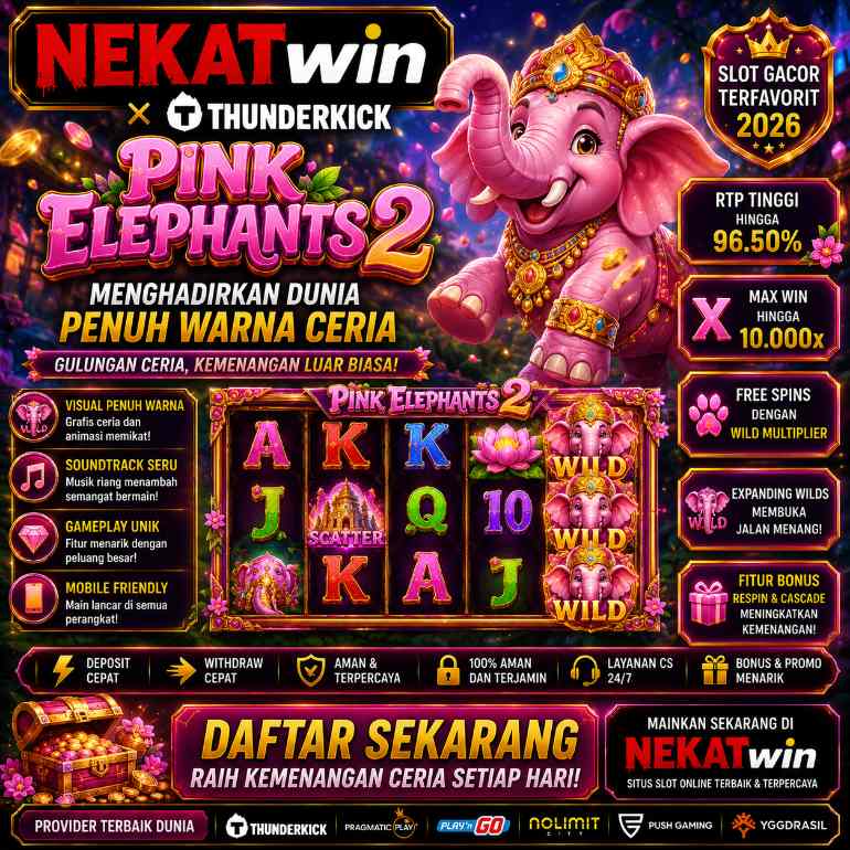 NEKATWIN Thunderkick Pink Elephants 2 dunia penuh warna ceria