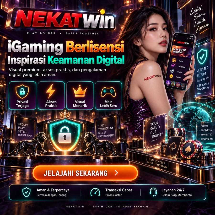 Banner NEKATWIN tentang iGaming berlisensi dengan inspirasi keamanan digital