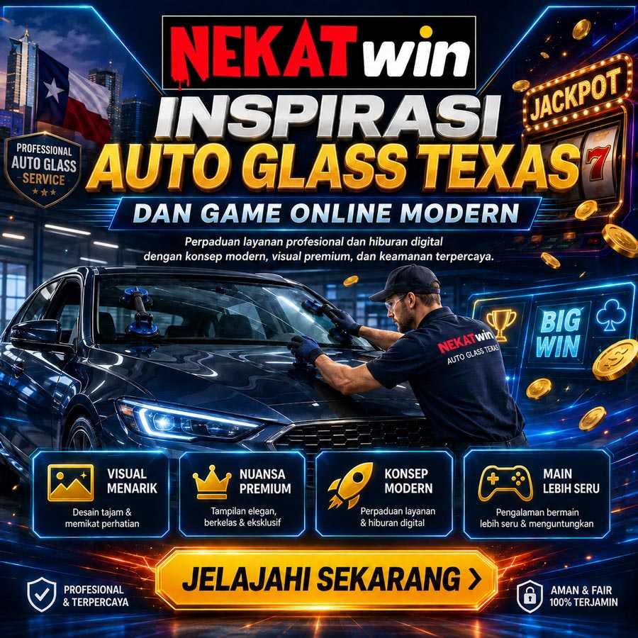 NEKATWIN daftar dan login lewat link alternatif nekatwin Banner NEKATWIN bertema auto glass Texas dengan kaca mobil bening dan kilau amber