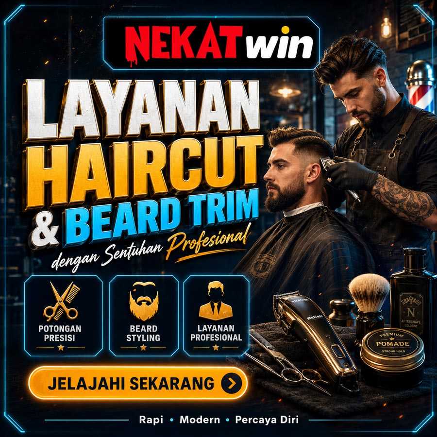 NEKATWIN layanan haircut dan beard trim dengan sentuhan profesional