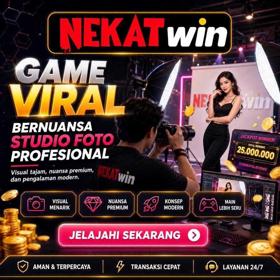 Suasana NEKATWIN game viral bernuansa studio foto profesional