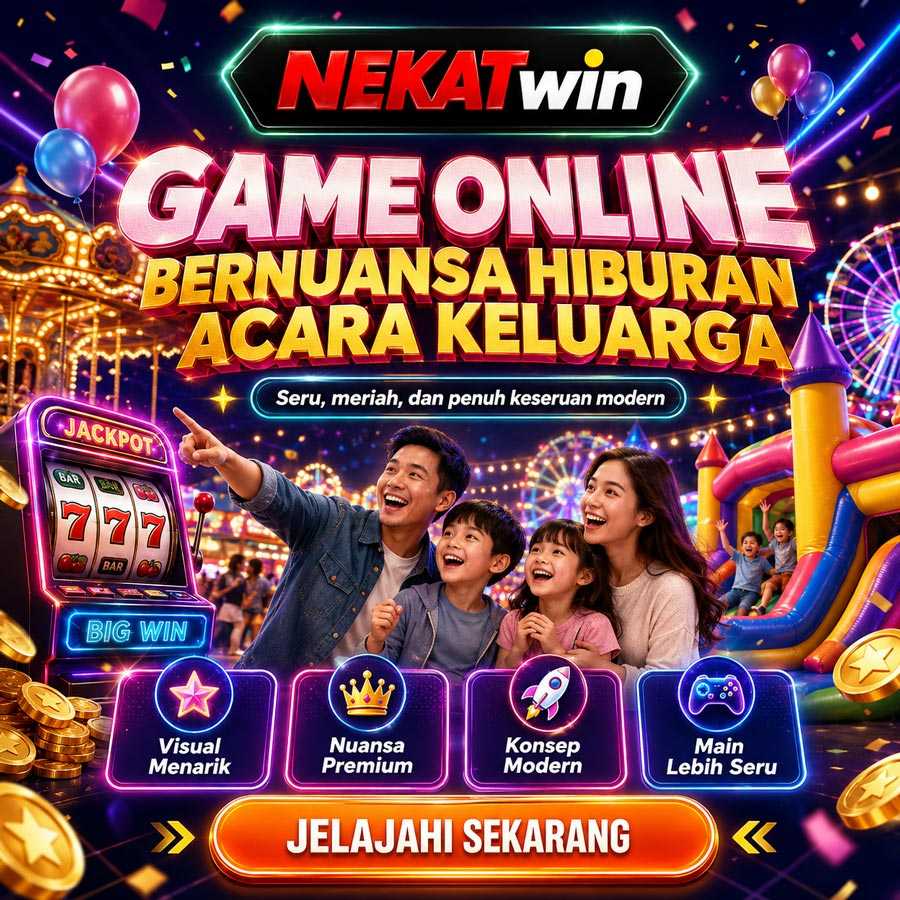 NEKATWIN daftar dan login lewat link alternatif nekatwin Banner NEKATWIN bertema hiburan acara keluarga dengan bounce house dan dekorasi pesta