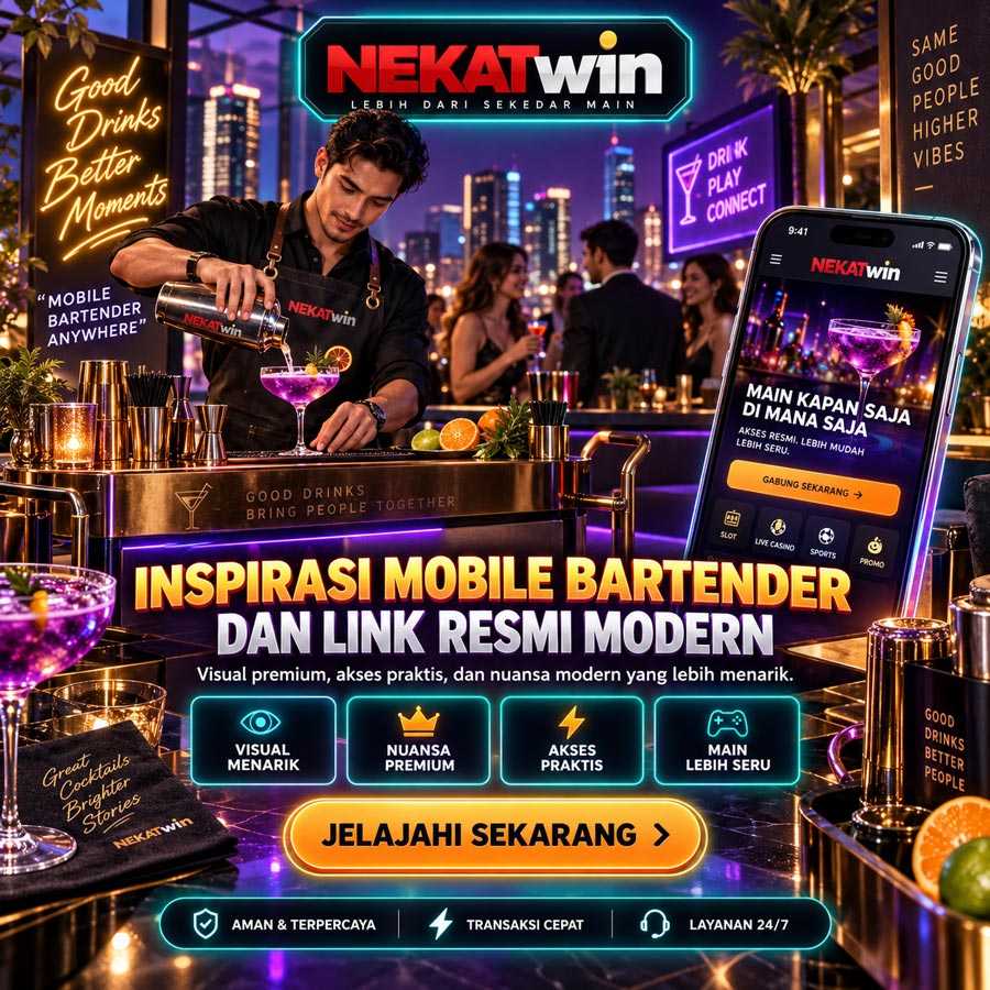 Meja mobile bartender NEKATWIN dengan konsep tap bar premium