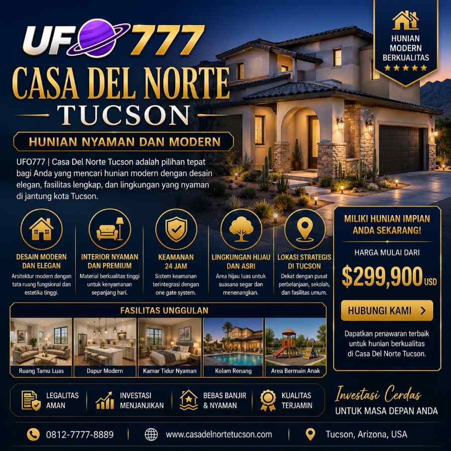 Banner UFO777 Casa Del Norte Tucson hunian modern