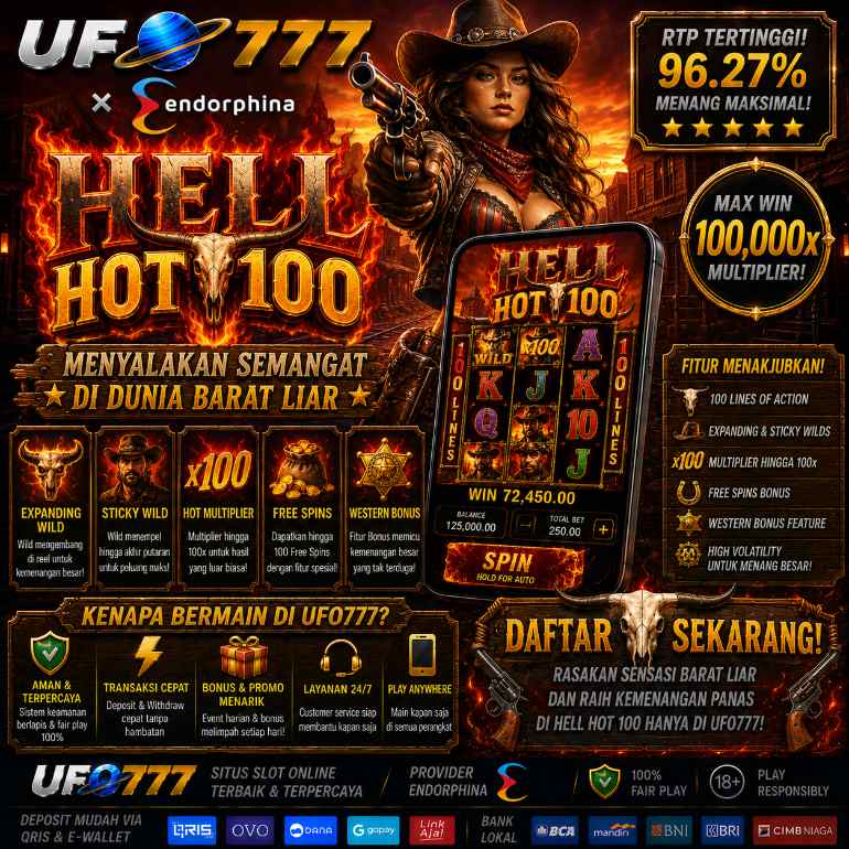UFO777 Endorphina Hell Hot 100 - Slot Bernuansa Dunia Barat Liar