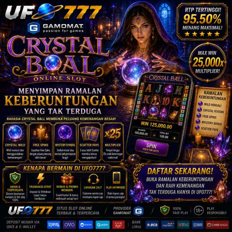 UFO777 Gamomat Crystal Ball menyimpan ramalan keberuntungan yang tak terduga