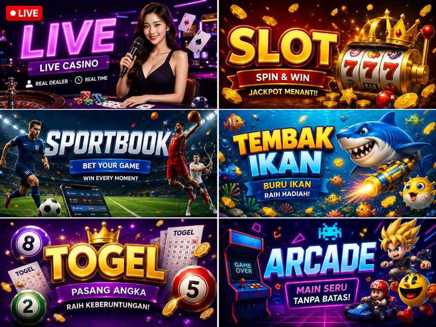 Tampilan lobby utama platform UFO777 di berbagai perangkat