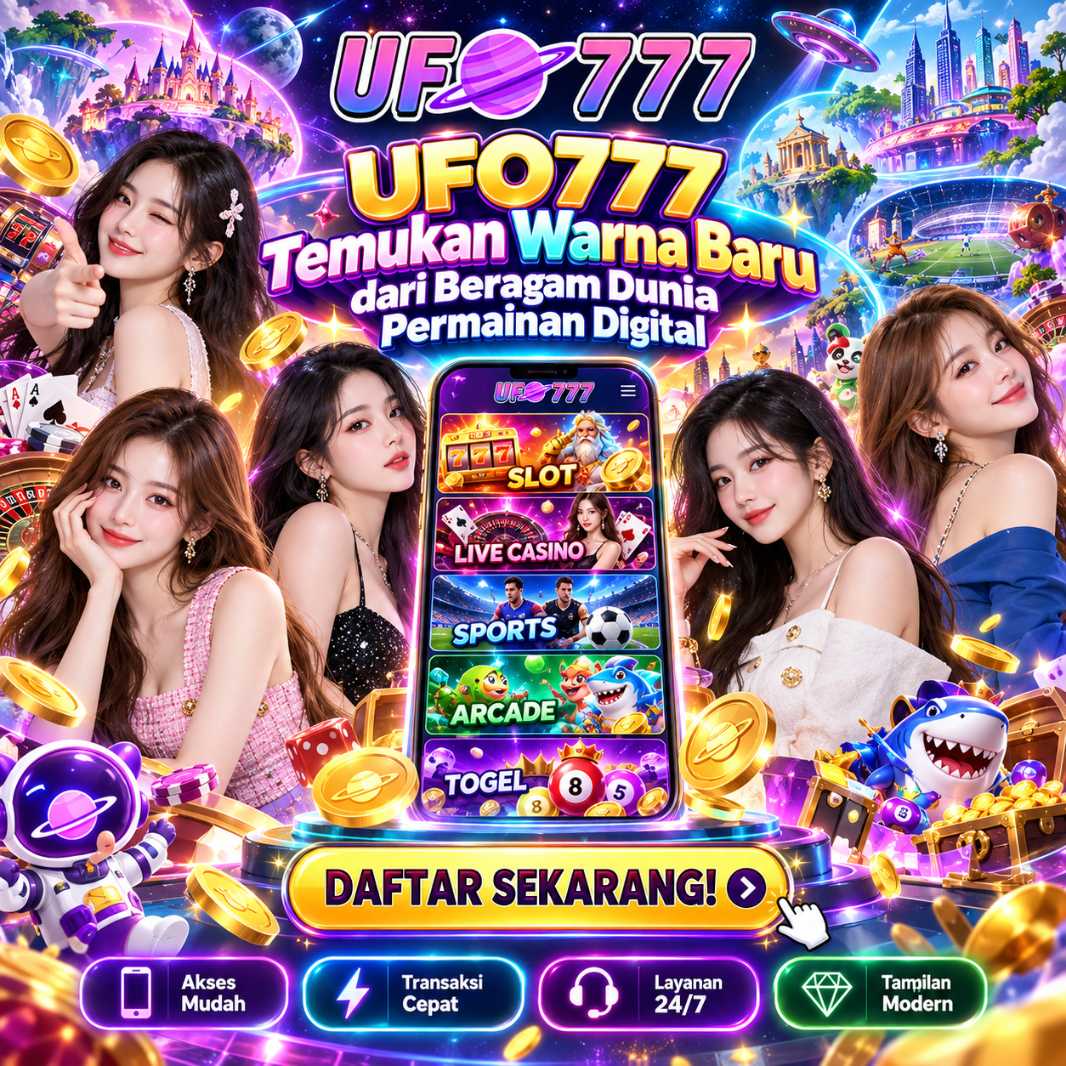 Banner UFO777 dengan beragam dunia permainan digital